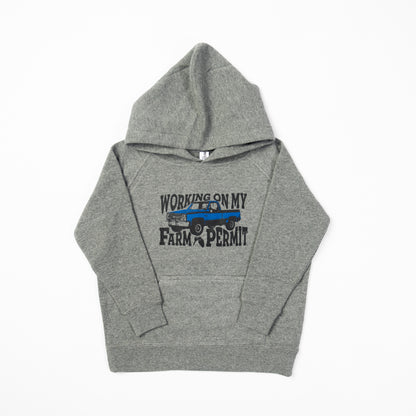 'Working on my Farm Permit' Toddler/Youth Hoodie