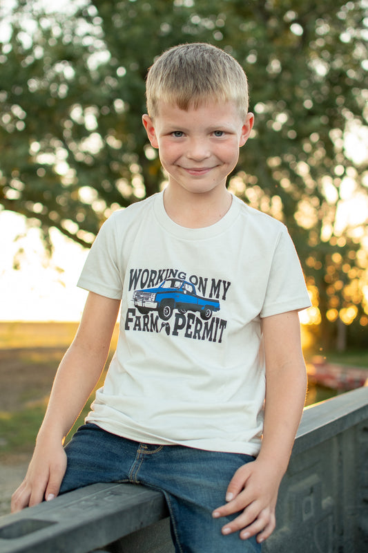 'Working on my Farm Permit' Toddler/Youth Tee