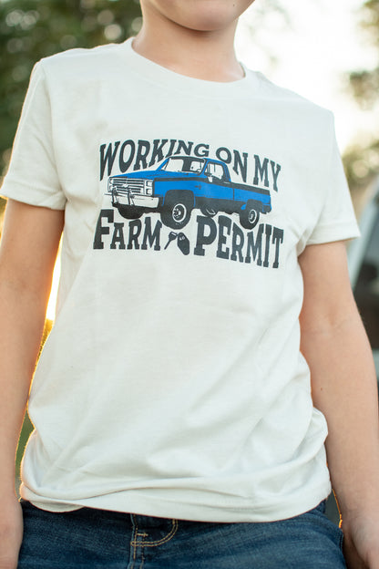 'Working on my Farm Permit' Toddler/Youth Tee