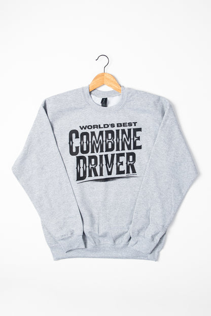 'World's Best Combine Driver' Ash Crewneck