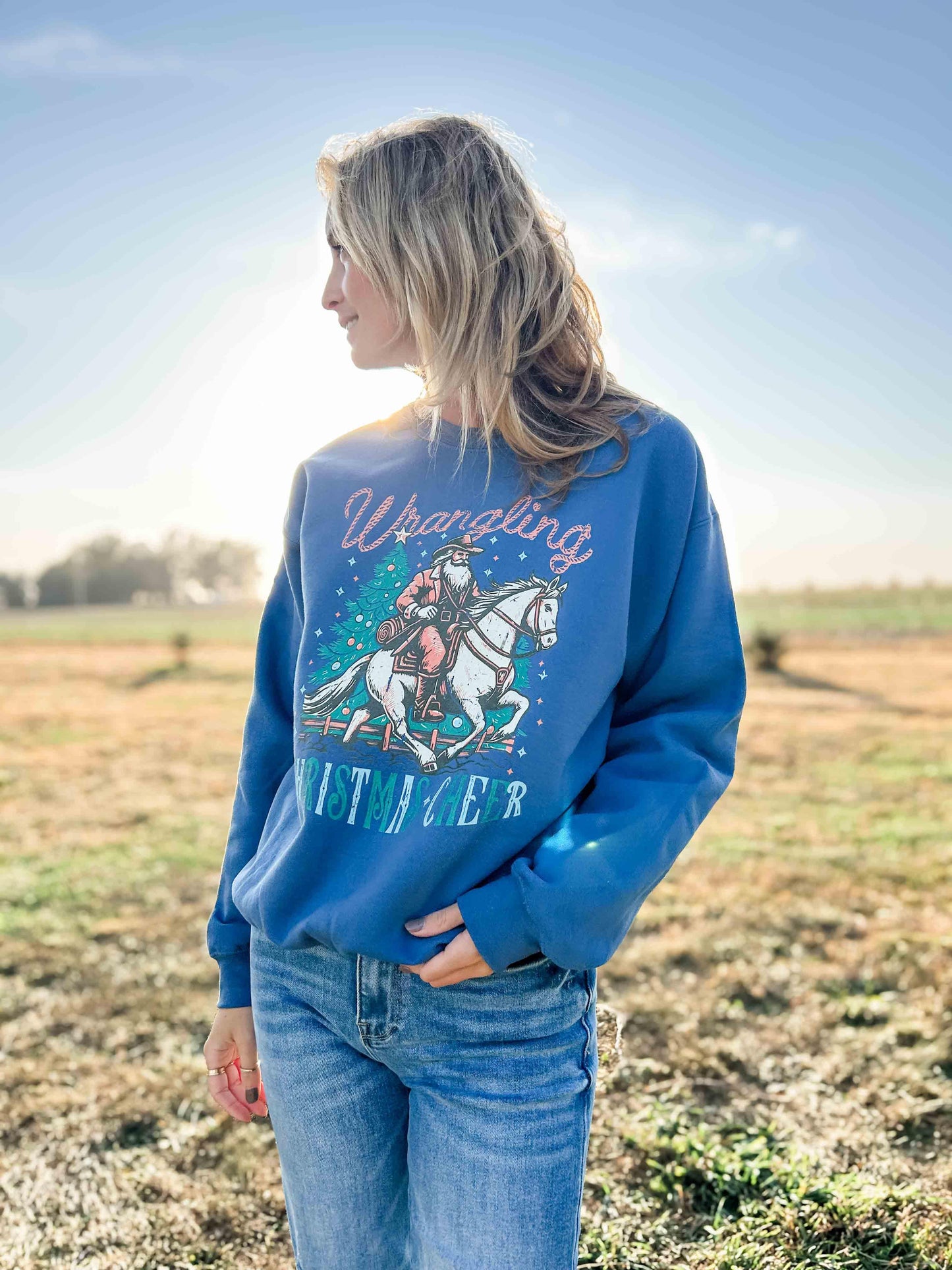 Wrangling Christmas Cheer Crewneck - American Farm Company