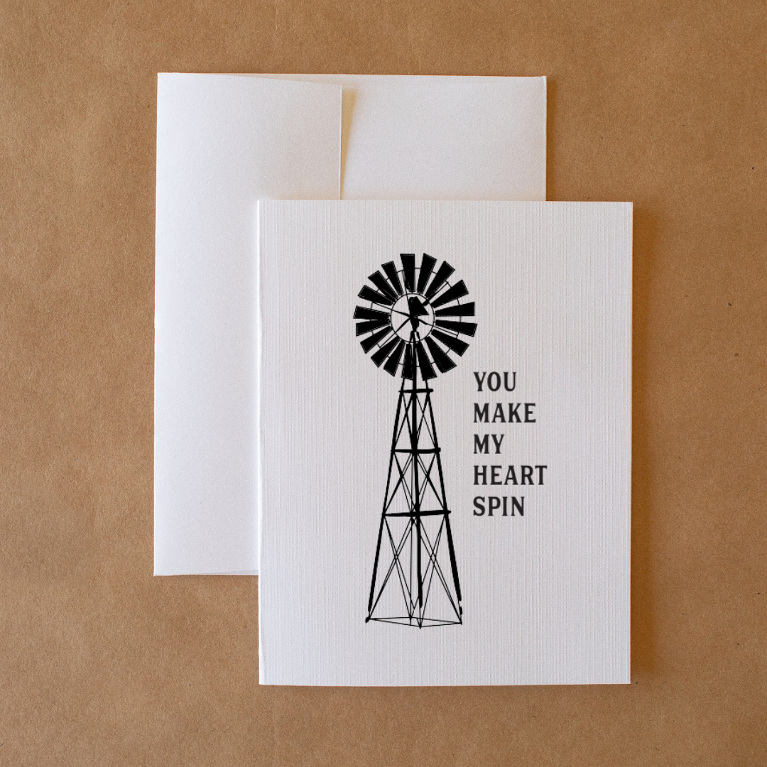 You Make My Heart Spin - Valentines Card