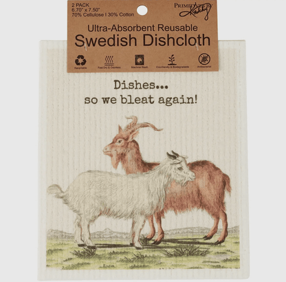 ‘You Goat This’ Swedish Dishcloth Set - American Farm Company