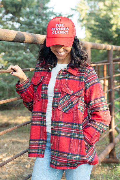 'You Serious Clark?' Embroidered Trucker Hat