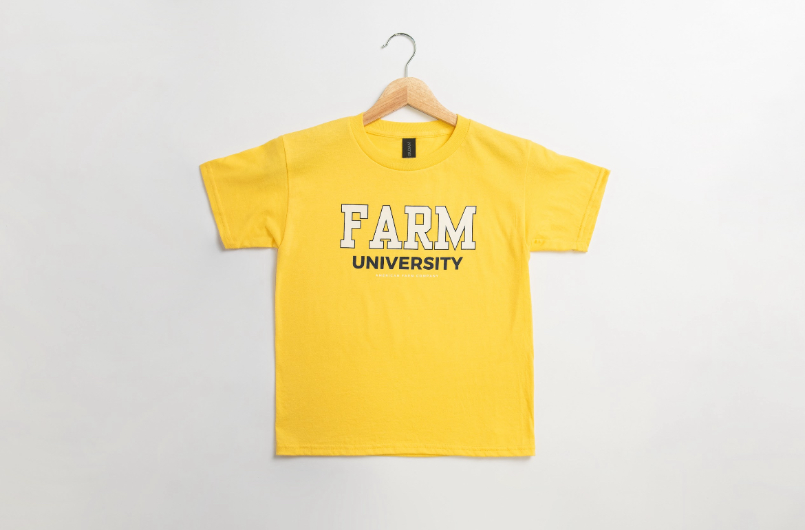 Farm University Yellow Tee - Youth