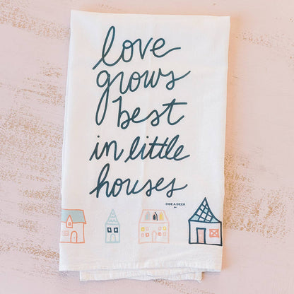 'Love Grows Best' Flour Sack Towel