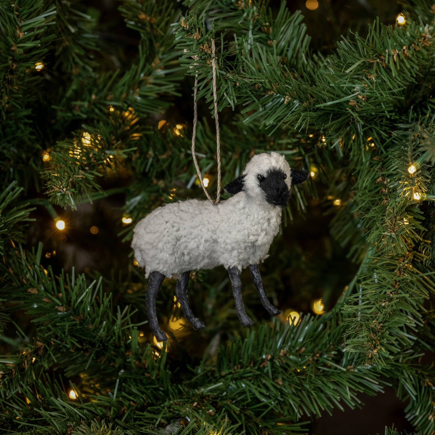 White (w/ black) Sheep Ornament