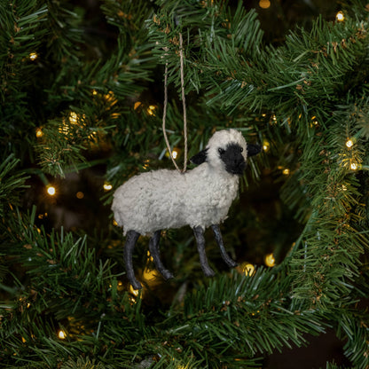 White (w/ black) Sheep Ornament