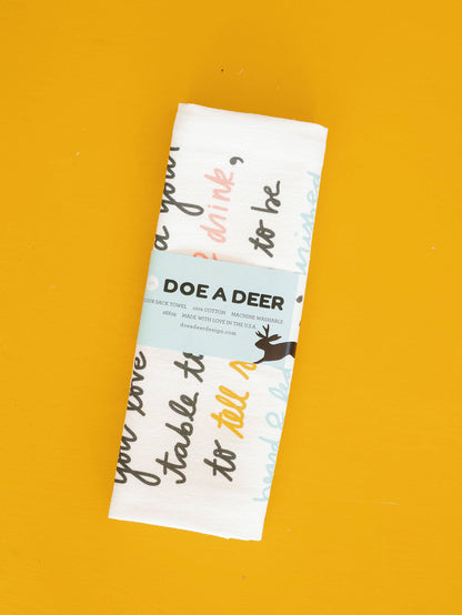 'Gather The People You Love' Flour Sack Towel