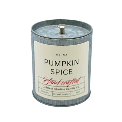 Pumpkin Spice Tin Farmhouse Candle