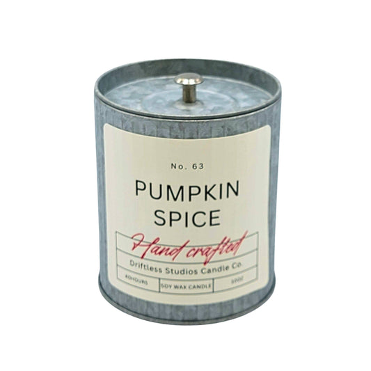 Pumpkin Spice Tin Farmhouse Candle