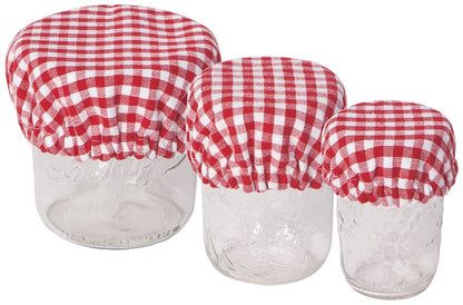 Gingham Mini Bowl Cover - Set of 3