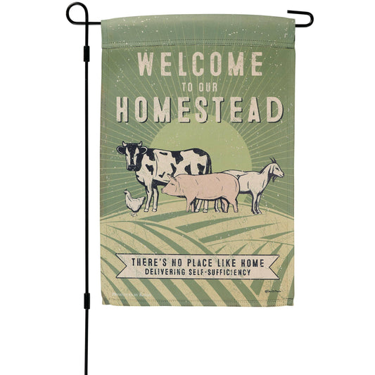 Welcome to the Homestead' Garden Flag