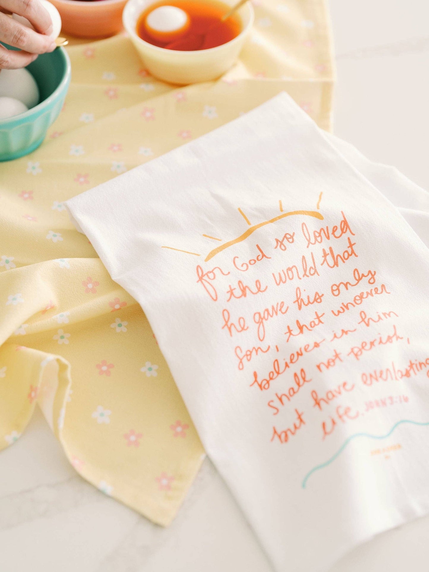'For God So Loved' Flour Sack Towel