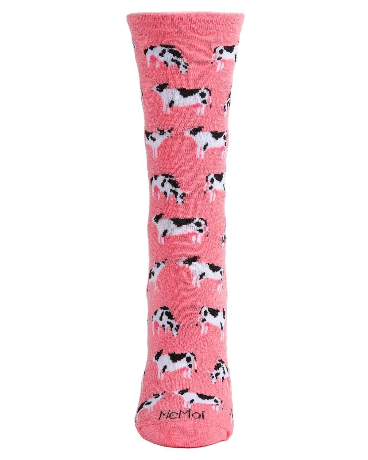 Holstein Cows Bamboo Blend Crew Socks