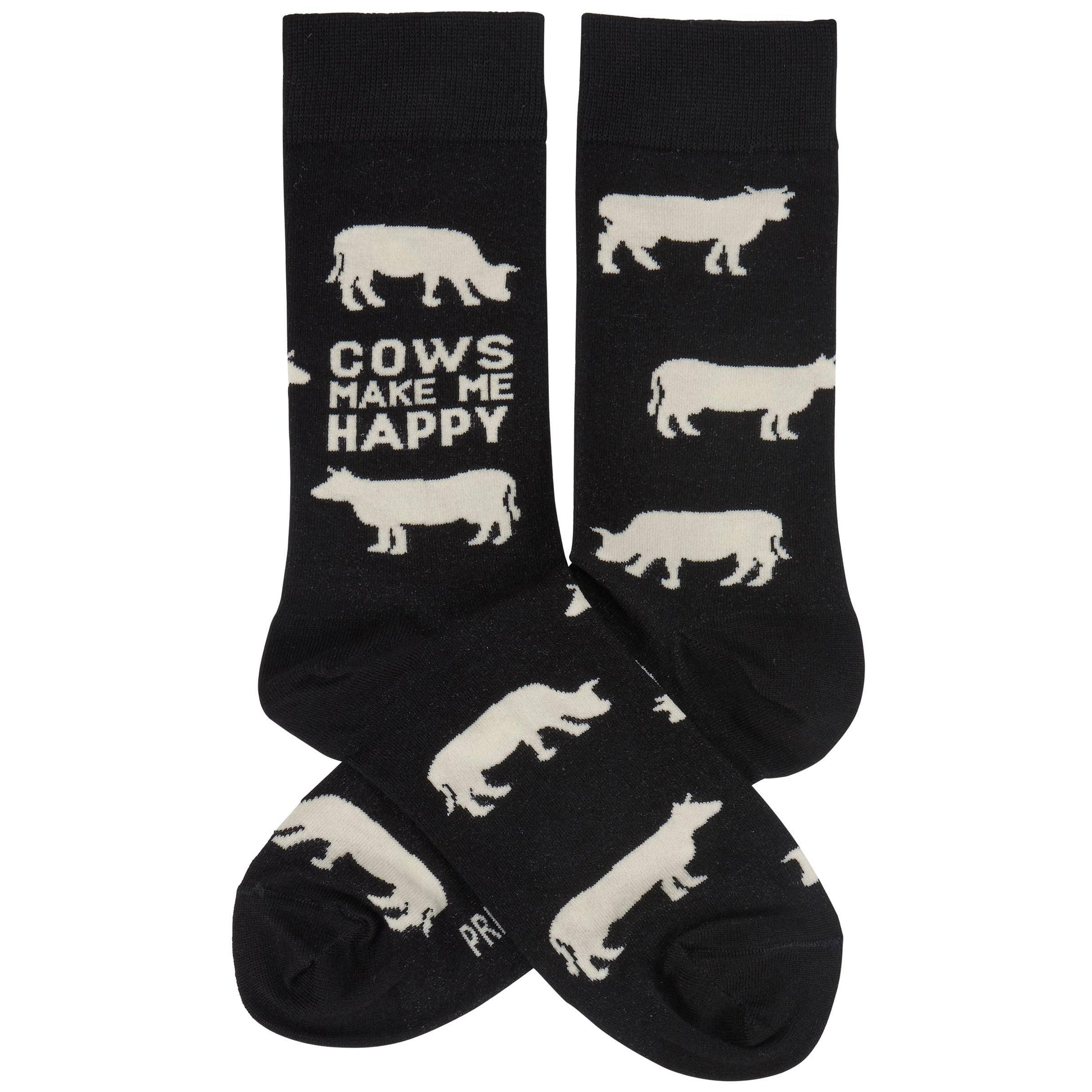 Cows Make Me Happy Socks - American Farm Company