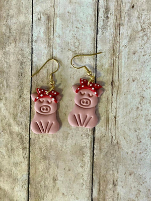 Pig Dangle Earrings