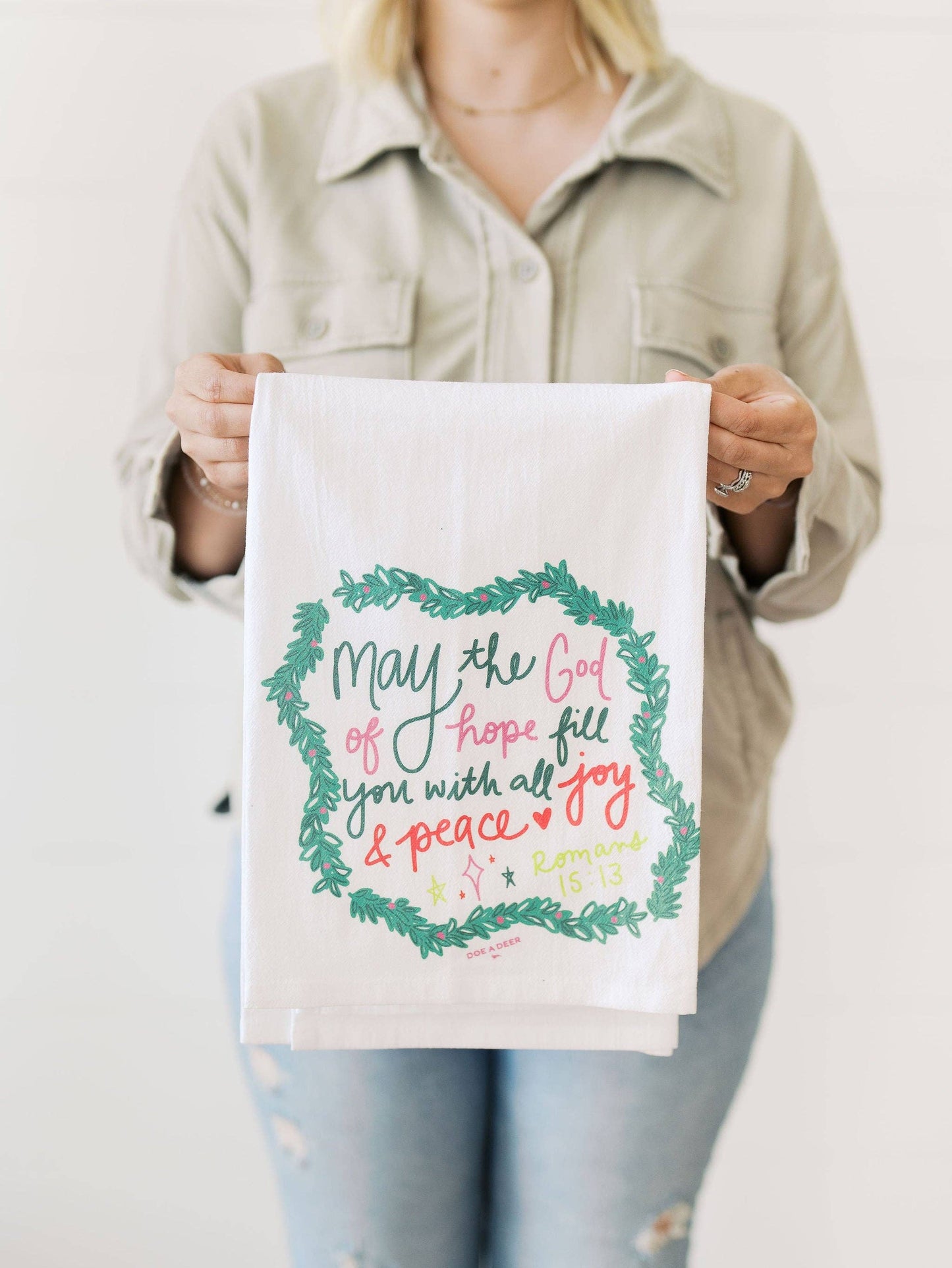 'May the God of Hope' Holiday Tea Towel