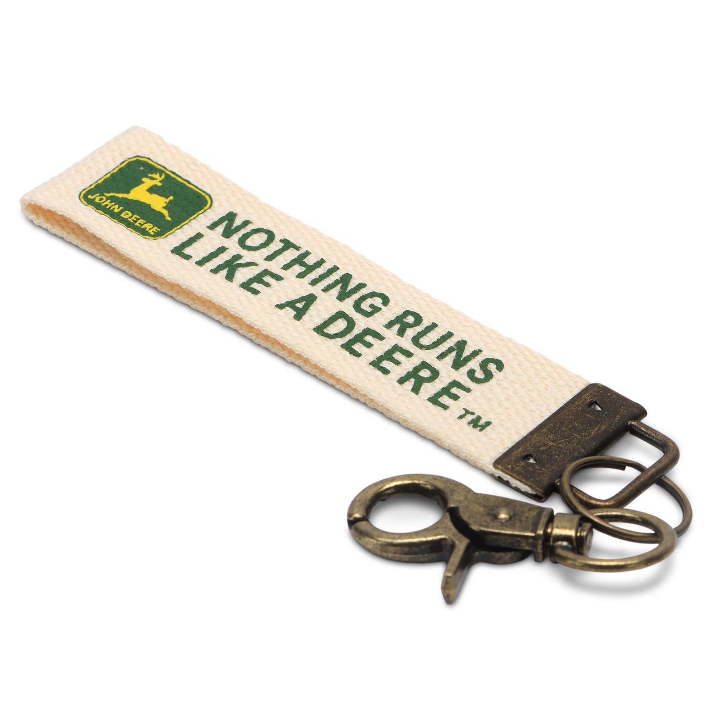 John Deere 'Nothing Runs Like a Deere' Fabric Keychain