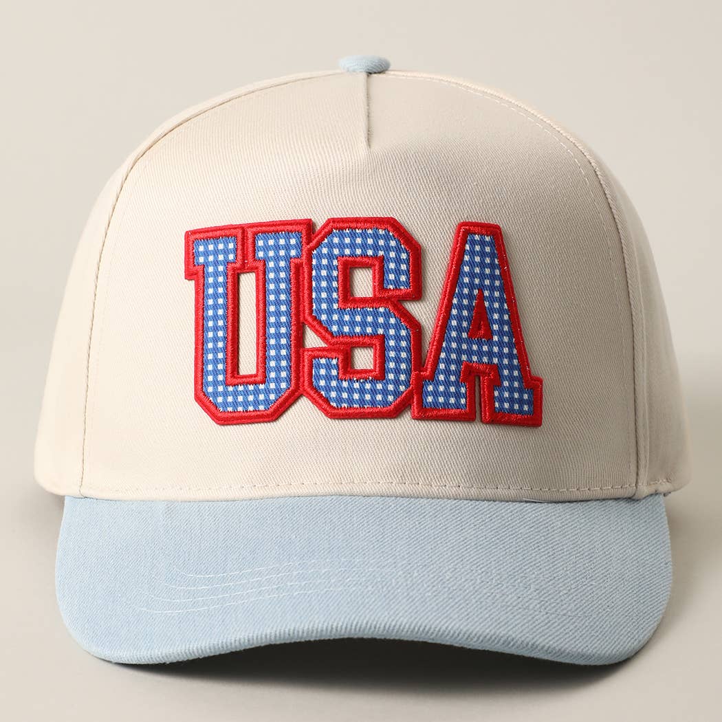 USA Patch Denim Baseball Cap