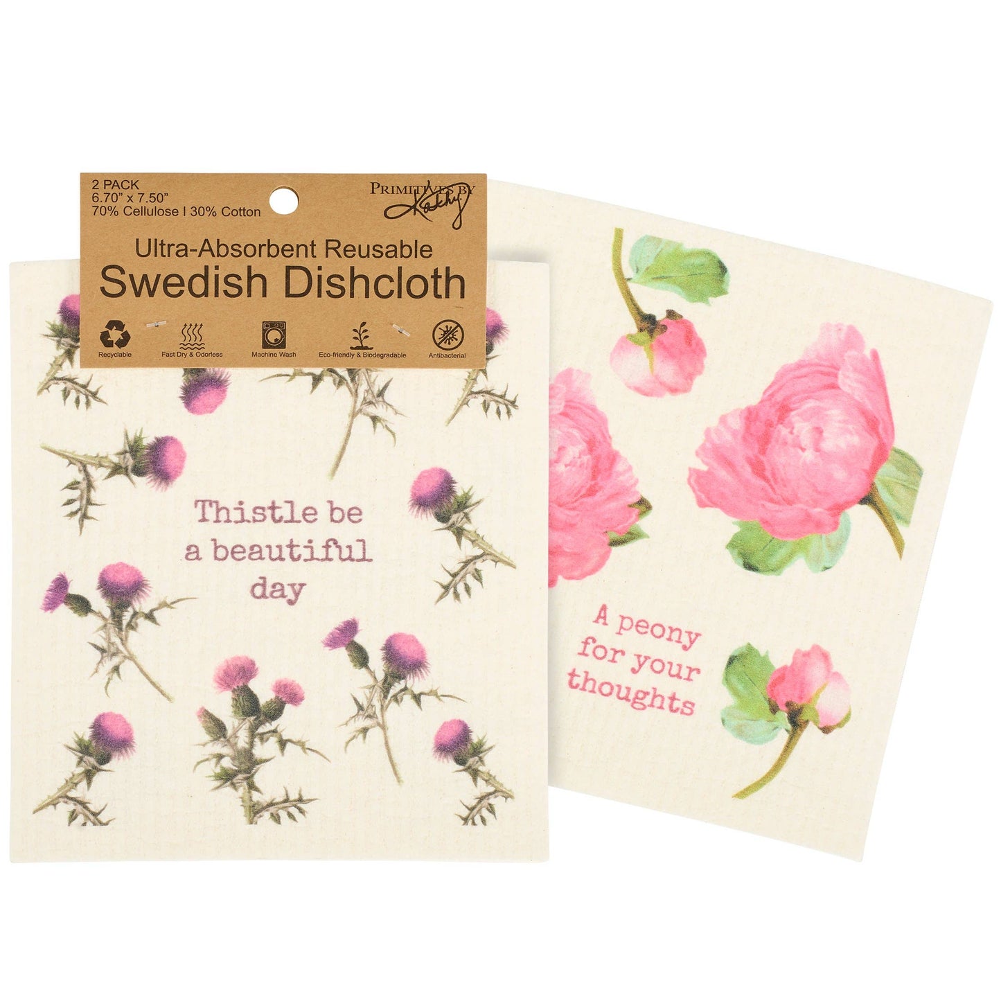 Thistle Be Beautiful' Swedish Dishcloth Set