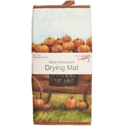 Pumpkin Wagon Drying Mat
