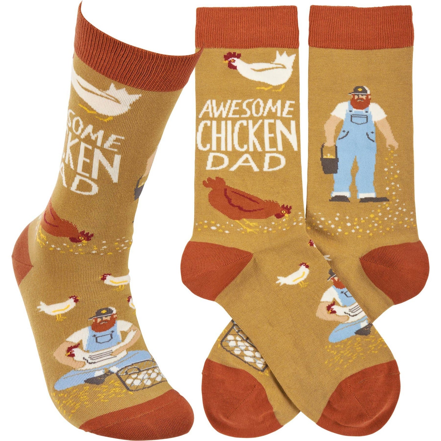 'Awesome Chicken Dad' Socks