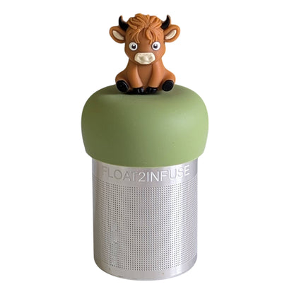 Baby Highland Cow Floating Tea Steeper