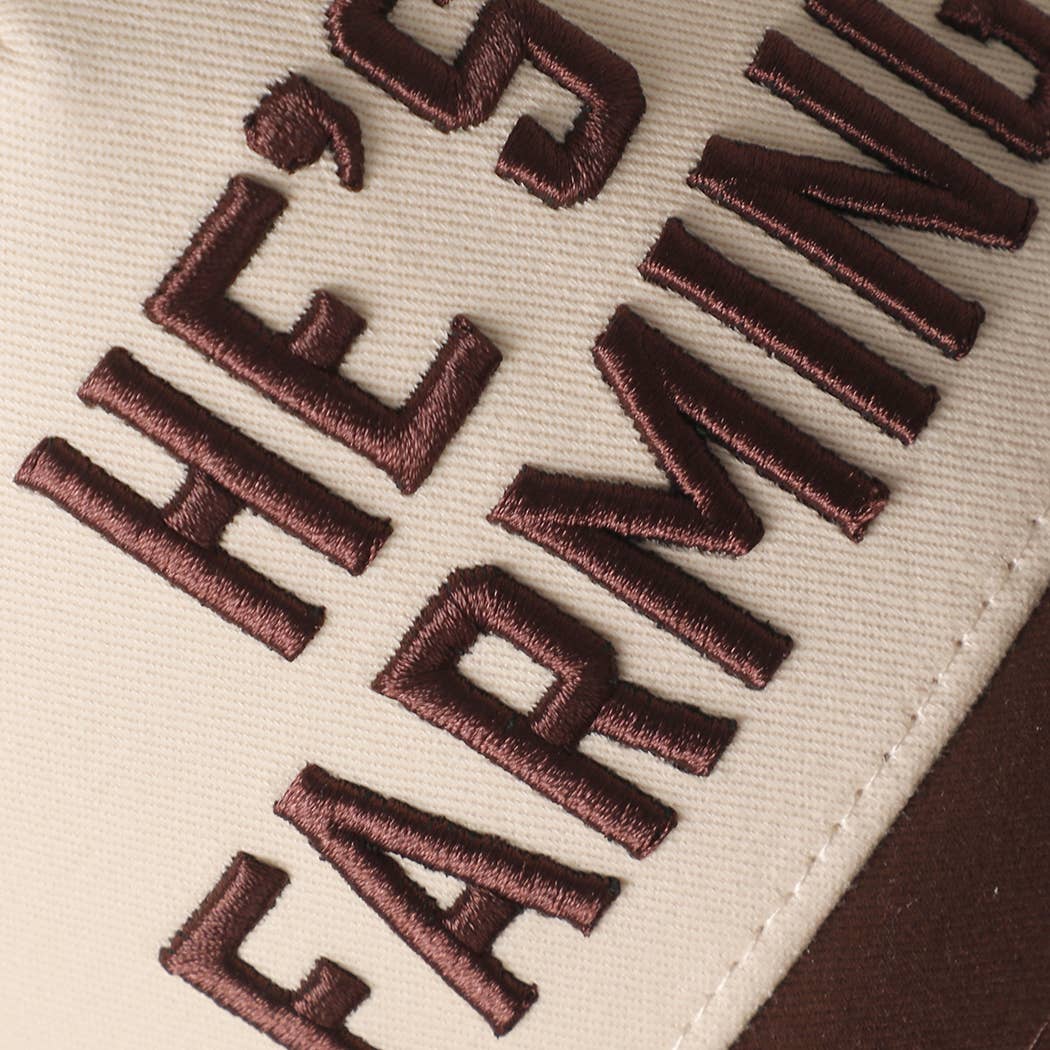 HE'S FARMING Embroidered Two-Tone Trucker Hat