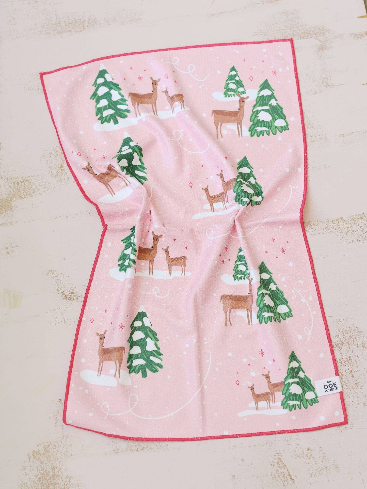Forest Friends Holiday Waffle Towel