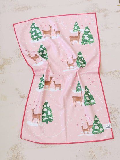 Forest Friends Holiday Waffle Towel