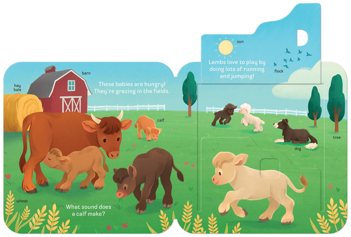 Peek-a-Flap Farm Babies Board Book