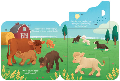 Peek-a-Flap Farm Babies Board Book
