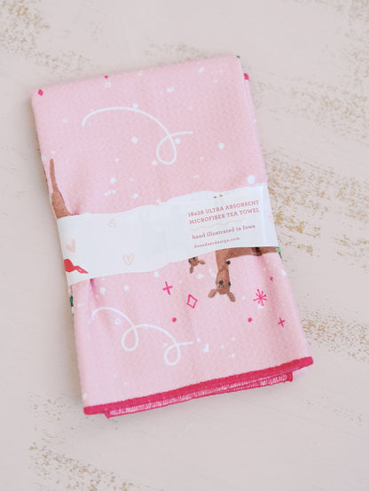 Forest Friends Holiday Waffle Towel