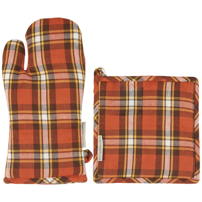 Fall Plaid Oven Mitt & Pot Holder
