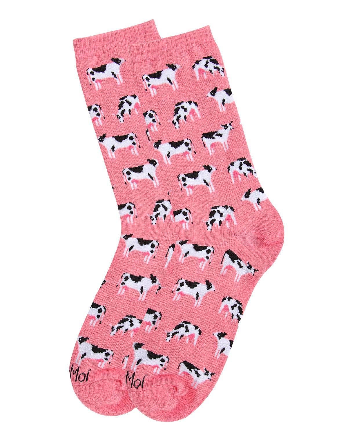 Holstein Cows Bamboo Blend Crew Socks