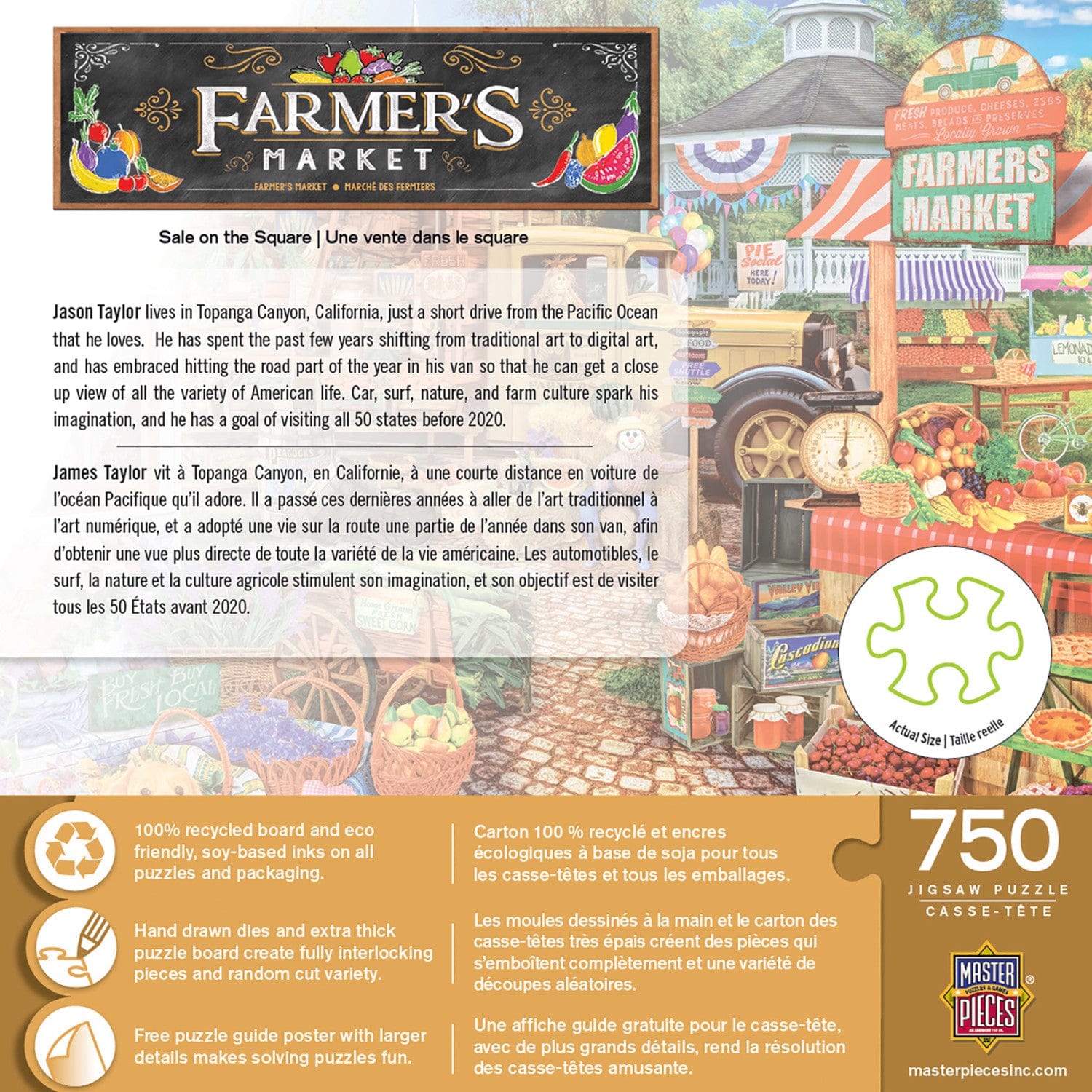 Farmer's Market 'Sale on the Square' Puzzle - 750 Piece - American Farm Company