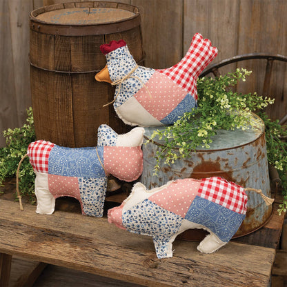 Patchwork Chicken Pillow
