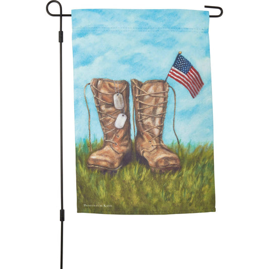 Soldier's Boots Garden Flag