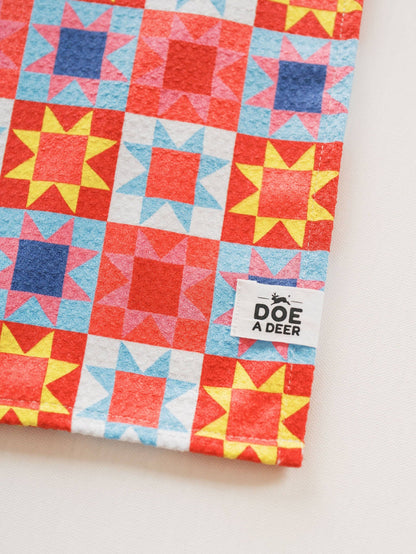 Sawtooth Star Waffle Towel