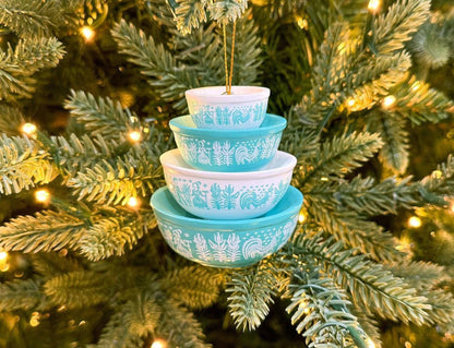 Mini Pyrex-Inspired Bowl Ornament