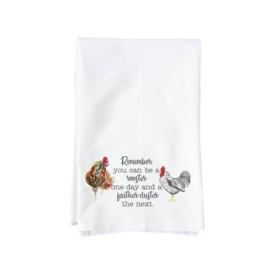 Rooster Feather Duster Kitchen Towel