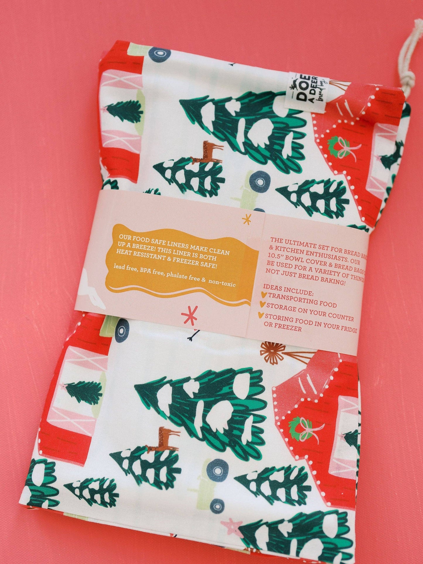 Festive Farm Holiday Bread Bag & Bowl Cover