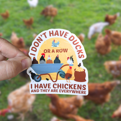 Chickens Everywhere' Sticker
