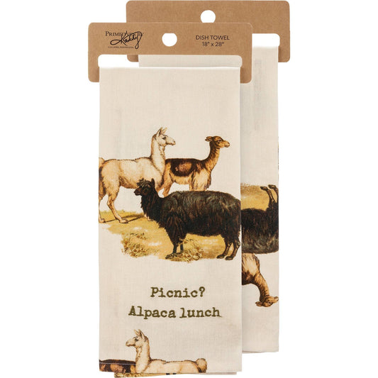 'Picnic? Alpaca Lunch' Kitchen Towel