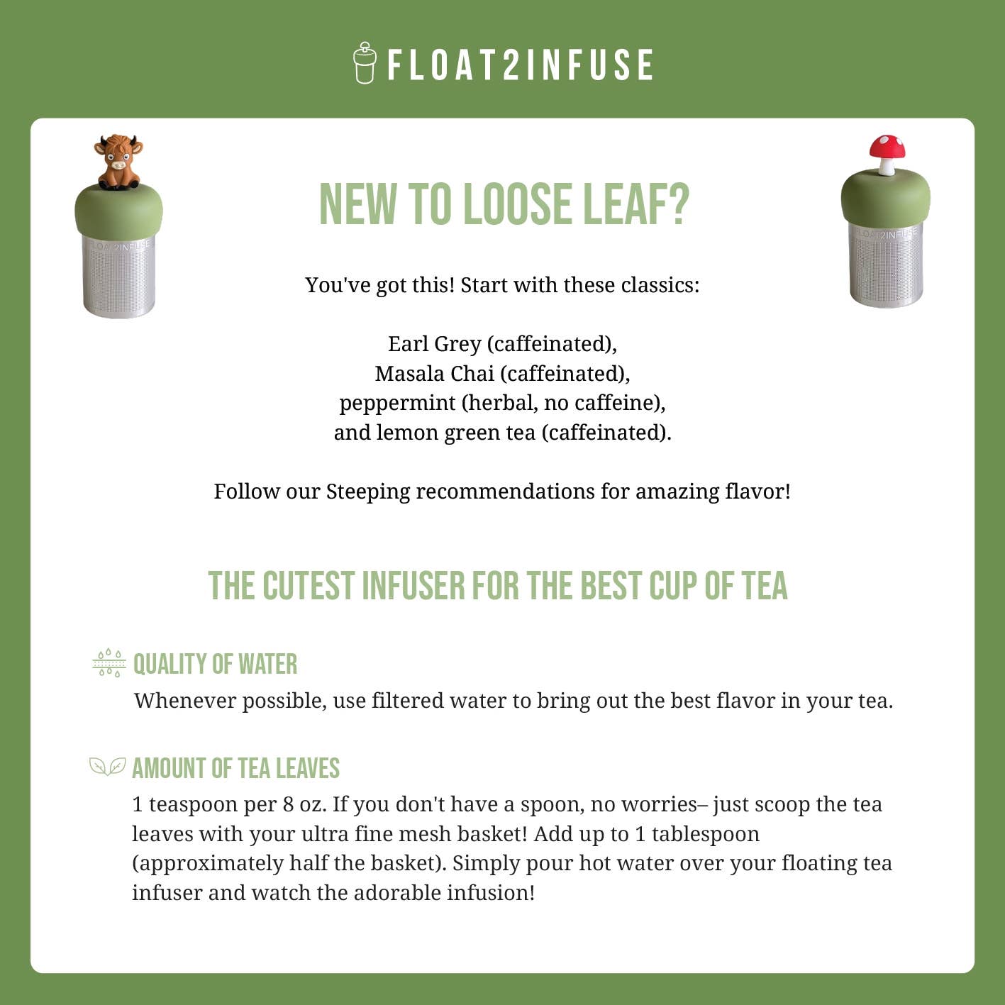 Baby Highland Cow Floating Tea Steeper