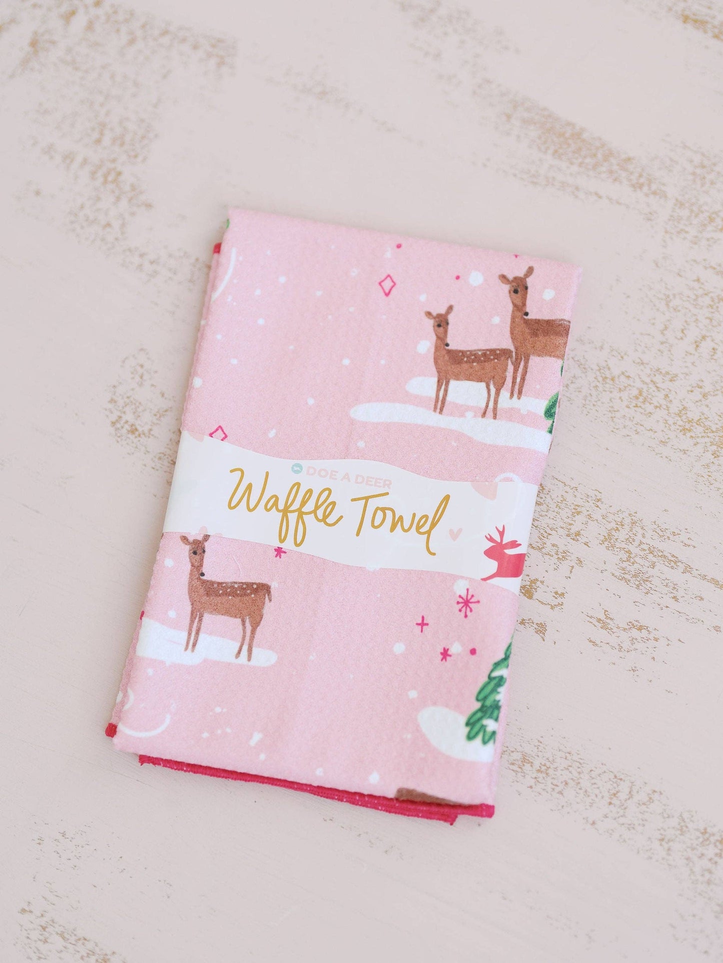 Forest Friends Holiday Waffle Towel