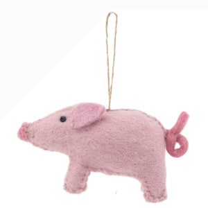 Pig Felt Ornament