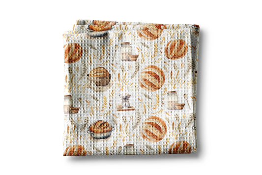 Sourdough Bread Waffle Kitchen Towel