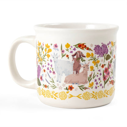 Goat Folk Floral Mug